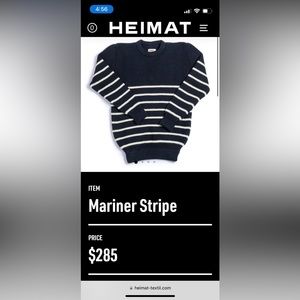 Heimat brand striped sweater